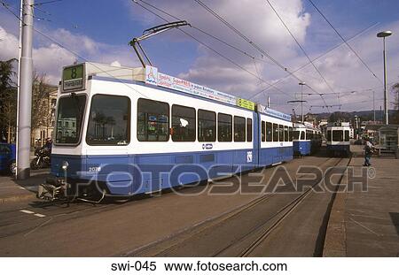 Stock Photography - Trams Zurich Switzerland. Fotosearch