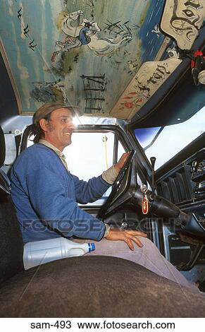 Truck Driver in Cab Argentina View Large Photo Image Stock Image - Truck Driver in Cab Argentina. Fotosearch