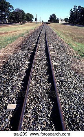 View along Straight Railway Track Australia View Large Photo Image Stock Photo - View along Straight Railway Track Australia. Fotosearch