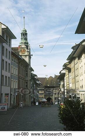 View along Street Lenzburg Switzerland View Large Photo Image Stock Image - View along Street Lenzburg Switzerland. Fotosearch