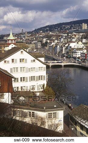 View of Limmat River Zurich Switzerland View Large Photo Image Stock Photo - View of Limmat River Zurich Switzerland. Fotosearch