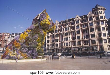 View of the Guggenheim Dog Museum Bilbao Spain View Large Photo Image Stock Photograph - View of the Guggenheim Dog Museum Bilbao Spain. Fotosearch