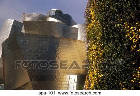 Stock Image - View of the Guggenheim Museum Bilbao Spain. Fotosearch