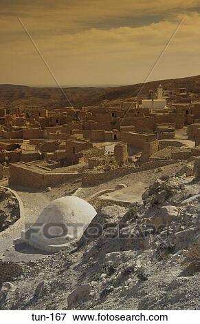 View of Toujane Tunisia View Large Photo Image Stock Photo - View of Toujane Tunisia. Fotosearch