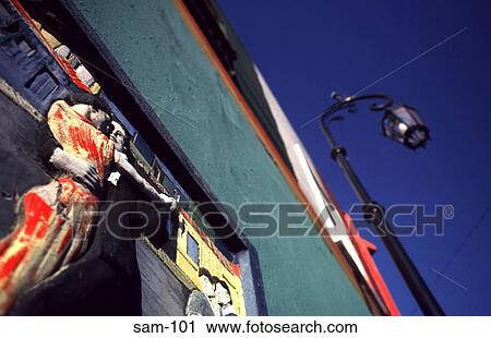 Wall and Street Lamp La Boca Buenos Aires Argentina View Large Photo Image Stock Image - Wall and Street Lamp La Boca Buenos Aires Argentina. Fotosearch