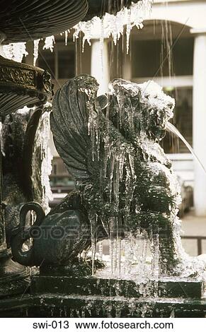 Water Frozen on Griffin Fountain Zurich Switzerland View Large Photo Image Stock Image - Water Frozen on Griffin Fountain Zurich Switzerland. Fotosearch