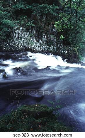 White Water at Swallow Falls Wales UK View Large Photo Image Stock Image - White Water at Swallow Falls Wales UK. Fotosearch