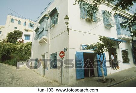 Whitewashed Houses Sidi bou Said Tunisia View Large Photo Image Stock Image - Whitewashed Houses Sidi bou Said Tunisia. Fotosearch