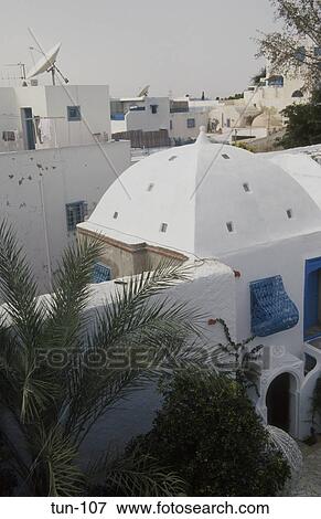 Whitewashed Houses Sidi bou Said Tunisia View Large Photo Image Stock Photo - Whitewashed Houses Sidi bou Said Tunisia. Fotosearch