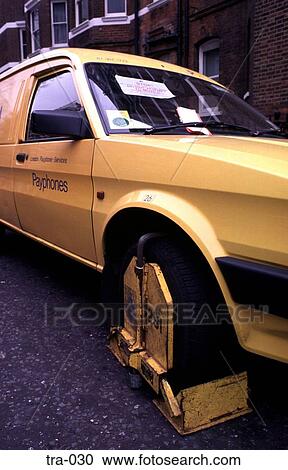 Yellow Van with Wheel Clamp London View Large Photo Image Stock Image - Yellow Van with Wheel Clamp London. Fotosearch