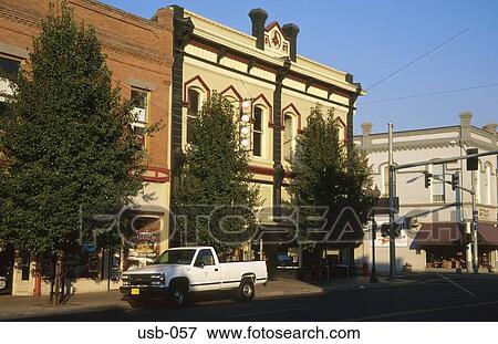 Stock Photo - 1900s Apartment Blocks Pendleton Oregon USA. Fotosearch