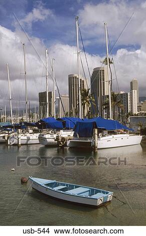Ala Wai Marina Oahu Hawaii USA View Large Photo Image Picture - Ala Wai Marina Oahu Hawaii USA. Fotosearch