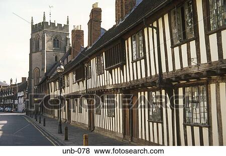 Alm Houses Stratford upon Avon Warwickshire UK View Large Photo Image Stock Photo - Alm Houses Stratford upon Avon Warwickshire UK. Fotosearch