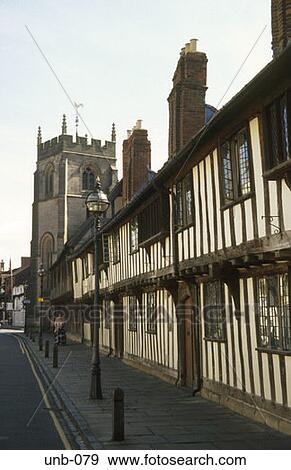 Stock Photo - Alm Houses Stratford upon Avon Warwickshire UK. Fotosearch