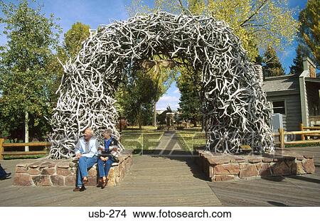 Arch made of Antler Jackson Hole Wyoming USA View Large Photo Image Picture - Arch made of Antler Jackson Hole Wyoming USA. Fotosearch
