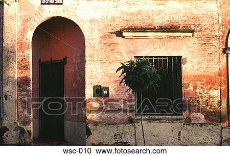 Arched Doorway and Red Wall Argentina View Large Photo Image Stock Image - Arched Doorway and Red Wall Argentina. Fotosearch
