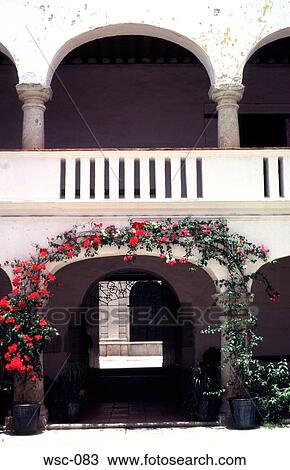 Arched Walkway and Balcony Mexico View Large Photo Image Stock Image - Arched Walkway and Balcony Mexico. Fotosearch