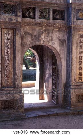 Archway Tu Hieu Pagoda Vietnam Asia View Large Photo Image Stock Image - Archway Tu Hieu Pagoda Vietnam Asia. Fotosearch