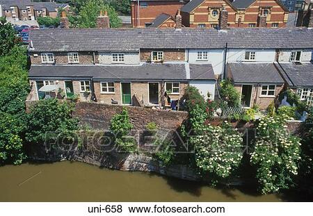 Back of Terraced Workers Houses Chester UK View Large Photo Image Stock Photo - Back of Terraced Workers Houses Chester UK. Fotosearch