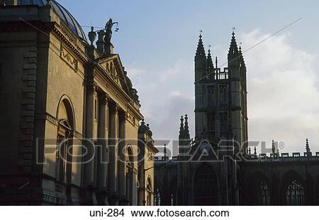 Bath Abbey and High Street England UK View Large Photo Image Picture - Bath Abbey and High Street England UK. Fotosearch