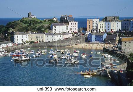 Bay and Fishing Village Tenby Wales UK View Large Photo Image Stock Image - Bay and Fishing Village Tenby Wales UK. Fotosearch