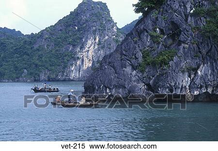 Boats Halong Bay Vietnam View Large Photo Image Stock Photography - Boats Halong Bay Vietnam. Fotosearch