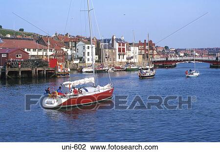 Boats on River Esk Whitby UK View Large Photo Image Stock Image - Boats on River Esk Whitby UK. Fotosearch