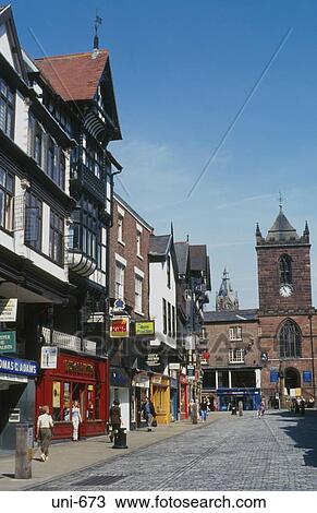 Bridge Street Chester UK View Large Photo Image Stock Image - Bridge Street Chester UK. Fotosearch