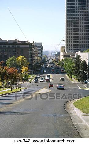 Broad Street Through Salt Lake City Utah USA View Large Photo Image Stock Image - Broad Street Through Salt Lake City Utah USA. Fotosearch