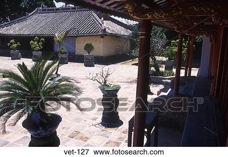 Stock Photo - Buildings at the Tomb of Minh Mang Vietnam. Fotosearch