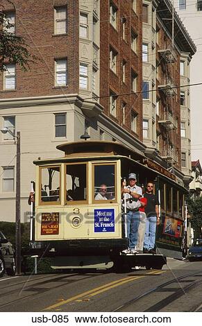 Cable Car Hyde San Francisco California USA View Large Photo Image Stock Photography - Cable Car Hyde San Francisco California USA. Fotosearch