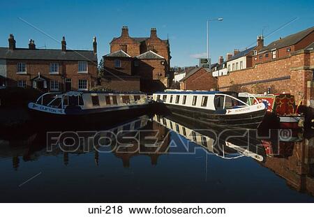 Canal Boats by Canal Museum Welshpool Wales View Large Photo Image Stock Photo - Canal Boats by Canal Museum Welshpool Wales. Fotosearch
