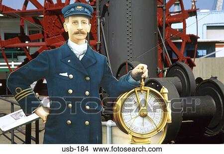 Cardboard Cutout Captain at Tourist Attraction USA View Large Photo Image Picture - Cardboard Cutout Captain at Tourist Attraction USA. Fotosearch