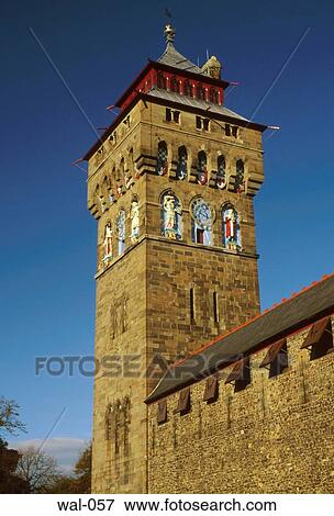 Cardiff Castle Tower Wales View Large Photo Image Stock Photo - Cardiff Castle Tower Wales. Fotosearch