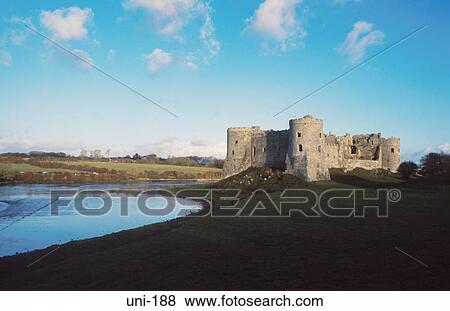 Carew Castle on Lakeside Wales UK View Large Photo Image Stock Photo - Carew Castle on Lakeside Wales UK. Fotosearch