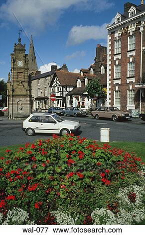 Carrhythin Town Square Wales View Large Photo Image Stock Photo - Carrhythin Town Square Wales. Fotosearch