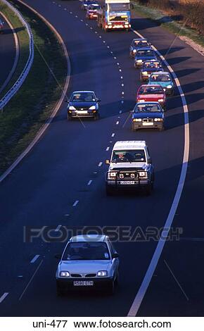Cars on Motorway Wales View Large Photo Image Stock Photo - Cars on Motorway Wales. Fotosearch