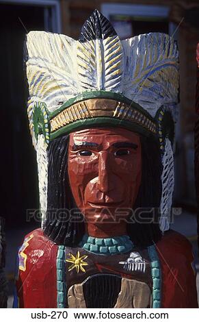 Carved Wooden Red Indian Jackson Wyoming USA View Large Photo Image Stock Image - Carved Wooden Red Indian Jackson Wyoming USA. Fotosearch