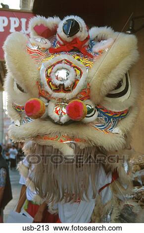 Stock Image - Chinese Dragon in Street Chinatown San Francisco USA. Fotosearch