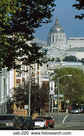 City Hall and Old Town Houses San Francisco View Large Photo Image Stock Image - City Hall and Old Town Houses San Francisco. Fotosearch