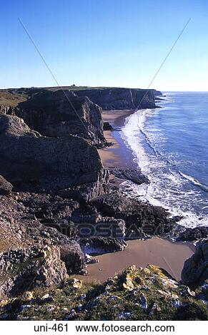Cliffs and Sea Mewslade Gower Wales View Large Photo Image Stock Image - Cliffs and Sea Mewslade Gower Wales. Fotosearch