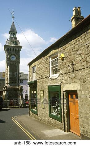 Clock Tower Lion Street Hay on Wye Wales UK View Large Photo Image Stock Photo - Clock Tower Lion Street Hay on Wye Wales UK. Fotosearch