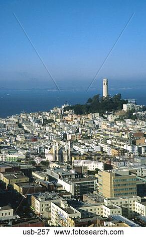 Stock Photo - Coit Tower and North Beach San Francisco USA. Fotosearch