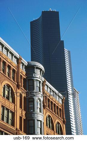 Contrasting Office Buildings Seattle Washington USA View Large Photo Image Stock Photo - Contrasting Office Buildings Seattle Washington USA. Fotosearch