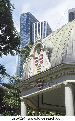 Picture - Coronation Bandstand at the Iolani Palace Oahu Hawaii USA. Fotosearch