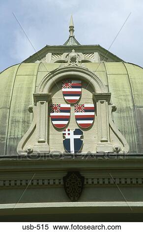 Stock Photography - Coronation Bandstand at the Iolani Palace Oahu Hawaii USA. Fotosearch