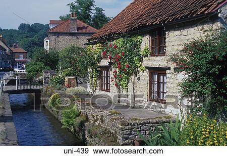 Cottage by Stream Thornton-le-Dale UK View Large Photo Image Stock Photo - Cottage by Stream Thornton-le-Dale UK. Fotosearch