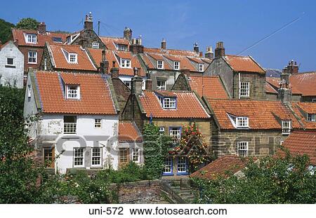 Cottages on Hillside UK View Large Photo Image Stock Image - Cottages on Hillside UK. Fotosearch