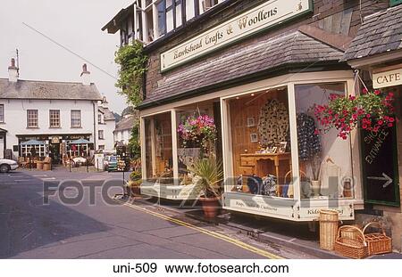 Craft Shop in Lake District UK View Large Photo Image Stock Photo - Craft Shop in Lake District UK. Fotosearch