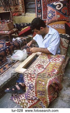 Craftsman Sewing Carpet Istanbul Turkey View Large Photo Image Stock Photo - Craftsman Sewing Carpet Istanbul Turkey. Fotosearch